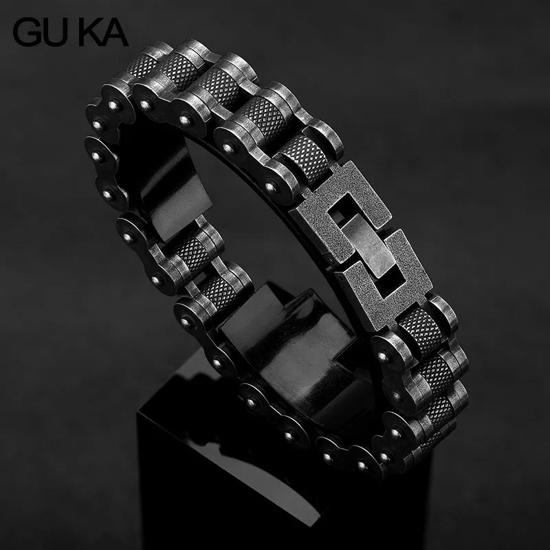 Retro Stainless Steel Motorcycle Bracelet