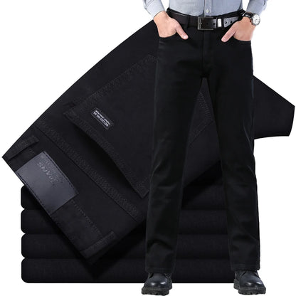 Retro Black Jeans: Men's Casual Pants